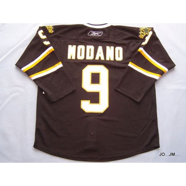Stars #9 Mike Modano Stitched Black Jersey