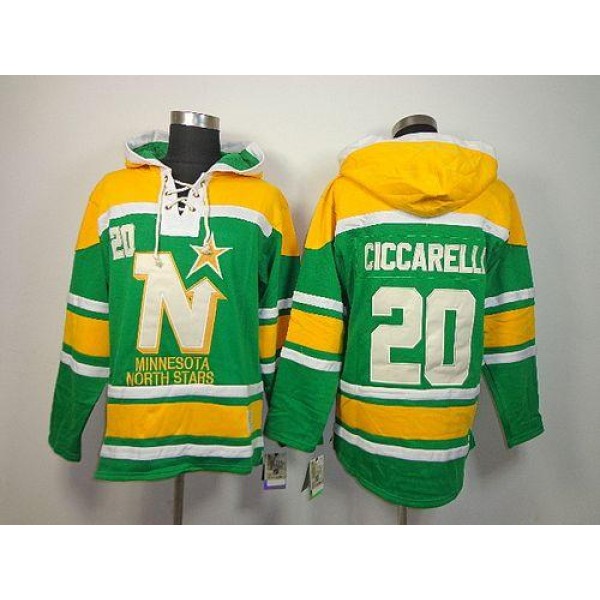Stars #20 Dino Ciccarelli Green Sawyer Hooded Sweatshirt Stitched Jersey