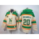 Stars #20 Dino Ciccarelli Cream Sawyer Hooded Sweatshirt Stitched Jersey