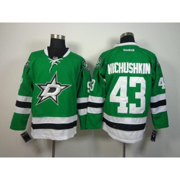 Stars #43 Valeri Nichushkin Green Stitched Jersey