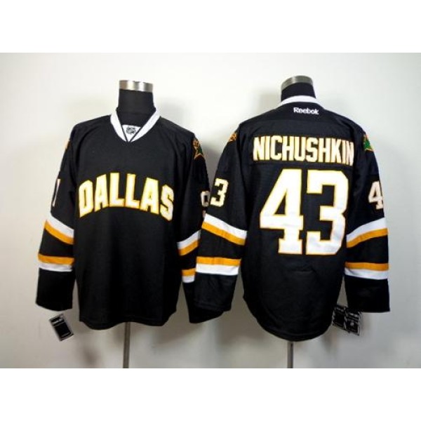 Stars #43 Valeri Nichushkin Black Stitched Jersey