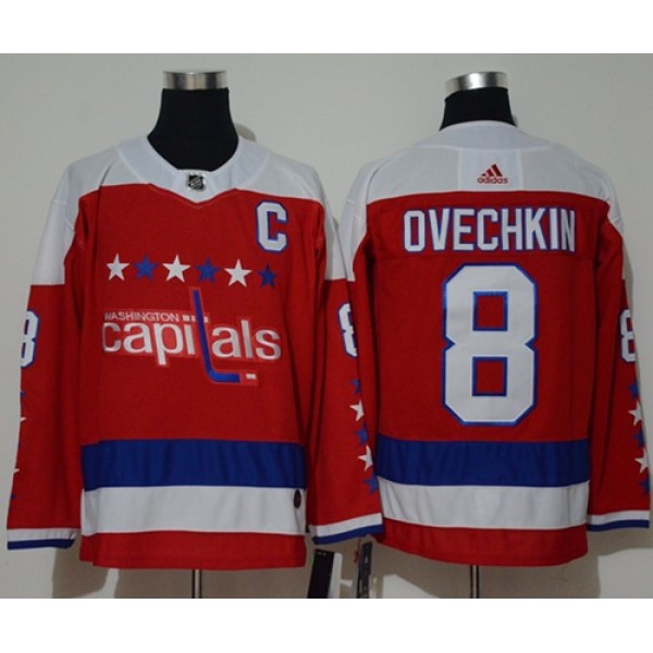 Washington Capitals #8 Alex Ovechkin Red Stitched Jersey