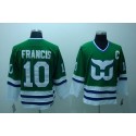 Whalers #10 Ron Francis Stitched CCM Throwback Green Jersey