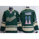 Wild #11 Zach Parise Green USA Flag Fashion Stitched Jersey