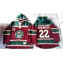 Wild #22 Nino Niederreiter Red Sawyer Hooded Sweatshirt Stitched Jersey
