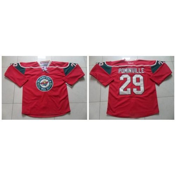 Wild #29 Jason Pominville Red Stitched Jersey