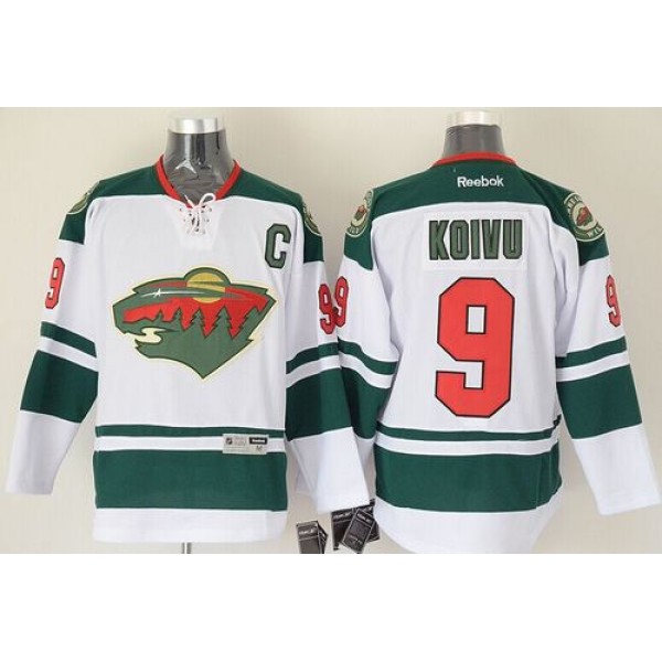 Wild #9 Mikko Koivu White Stitched Jersey