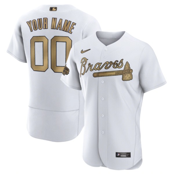 Atlanta Braves Active Player Custom 2022 All-Star White Flex Base Stitched Jersey