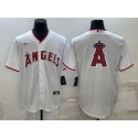 Los Angeles Angels White Team Big Logo Cool Base Stitched Jersey
