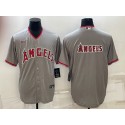 Los Angeles Angels Gray Team Big Logo Cool Base Stitched Jersey