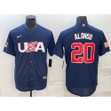 USA #20 Pete Alonso 2023 Navy World Classic Stitched Jersey