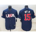 USA #15 Bobby Witt Jr. 2023 Navy World Classic Stitched Jersey