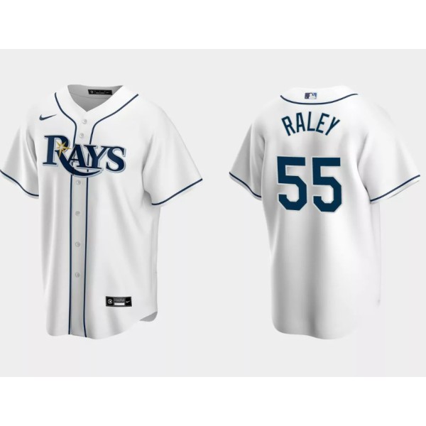Tampa Bay Rays #55 Luke Raley White Cool Base Stitched Jersey