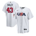 USA #43 Brooks Raley 2023 White World Classic Stitched Jersey
