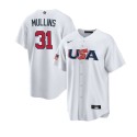 USA #31 Cedric Mullins 2023 White World Classic Stitched Jersey