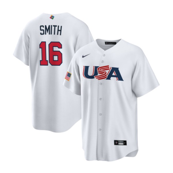 USA #16 Will Smith 2023 White World Classic Stitched Jersey