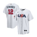 USA #12 Kyle Schwarber 2023 White World Classic Stitched Jersey