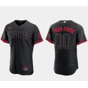 Cincinnati Reds Custom Black 2023 City Connect Flex Base Stitched Jersey