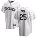 Colorado Rockies #25 C.J. Cron White Stitched Jersey