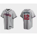 Atlanta Braves #12 Sean Murphy Gray Cool Base Stitched Jersey