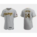 Pittsburgh Pirates #14 Rodolfo Castro Gray Flex Base Stitched Jersey