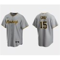 Pittsburgh Pirates #15 Oneil Cruz Gray Cool Base Stitched Jersey