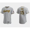 Pittsburgh Pirates #15 Oneil Cruz Gray Flex Base Stitched Jersey