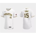 Pittsburgh Pirates #15 Oneil Cruz White Flex Base Stitched Jersey