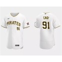 Pittsburgh Pirates #91 Ji Man Choi White Flex Base Stitched Jersey