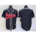 Atlanta Braves Blank Black Cool Base With Patch Stitched Jersey