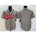 Atlanta Braves Blank Gray Cool Base With Patch Stitched Jersey