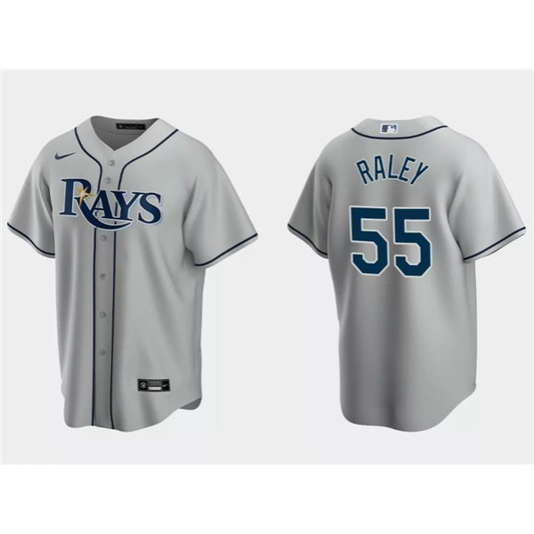 Tampa Bay Rays #55 Luke Raley Gray Cool Base Stitched Jersey