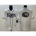 Tampa Bay Rays White Team Big Logo Cool Base Stitched Jersey