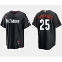 Baltimore Orioles #25 Anthony Santander Black 2023 City Connect Cool Base Stitched Jersey
