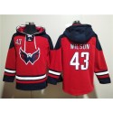 Washington Capitals #43 Tom Wilson Red Ageless Must-Have Lace-Up Pullover Hoodie