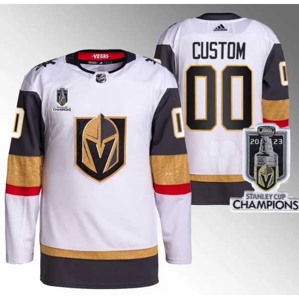 Vegas Golden Knights Custom White 2023 Stanley Cup Champions Stitched Jersey