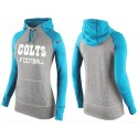 Women's Nike Indianapolis Colts Performance Hoodie Grey   Light Blue