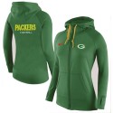 Women's Nike Green Bay Packers Full-Zip Performance Hoodie Green