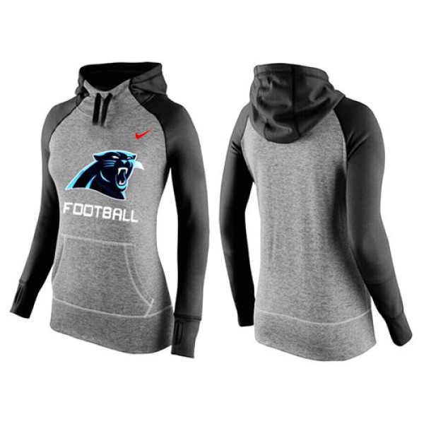 Women's Nike Carolina Panthers Performance Hoodie Grey   Black