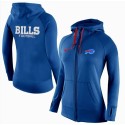 Women's Nike Buffalo Bills Full-Zip Performance Hoodie Blue