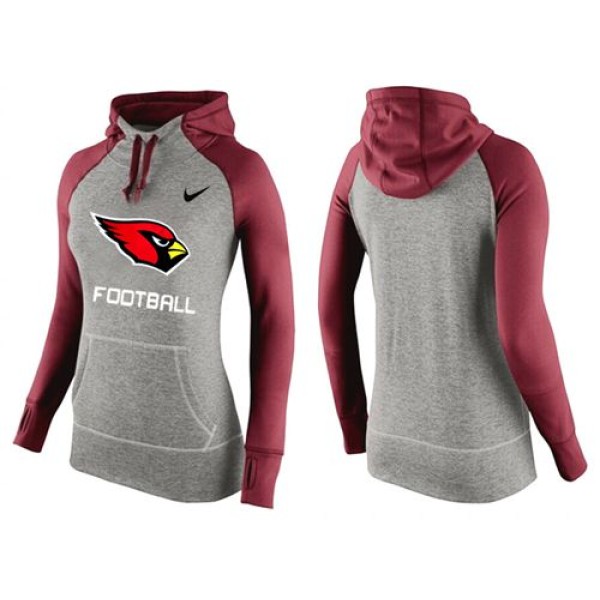 Women's Nike Arizona Cardinals Performance Hoodie Grey   Red_1