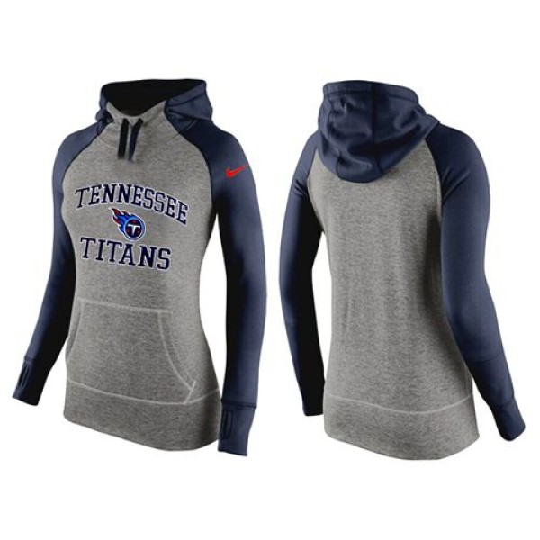 Women's Nike Tennessee Titans Performance Hoodie Grey   Dark Blue_2