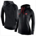 Women's Nike Tampa Bay Buccaneers Full-Zip Performance Hoodie Black