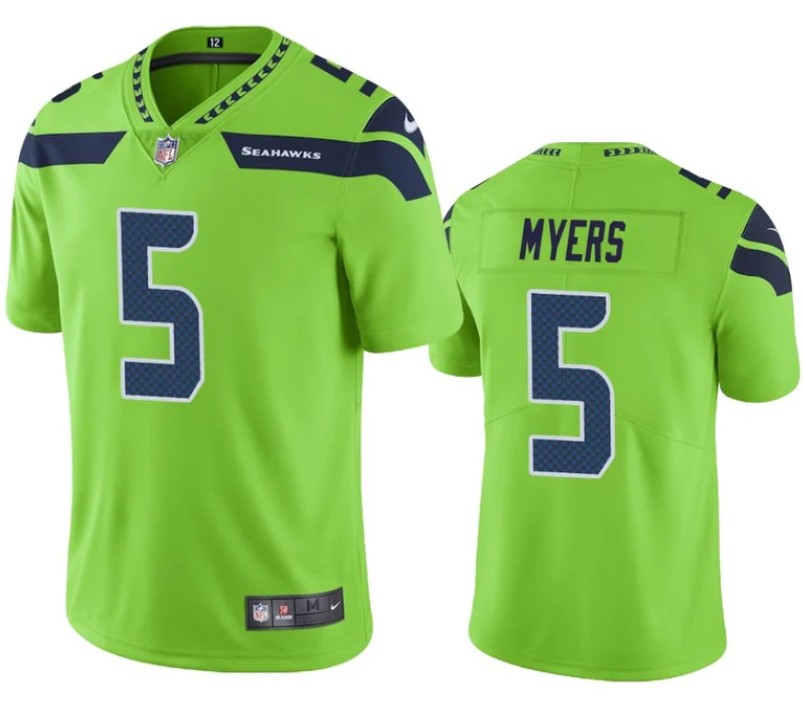 Seattle Seahawks #5 Jason Myers Green Vapor Untouchable Limited Stitched Jersey