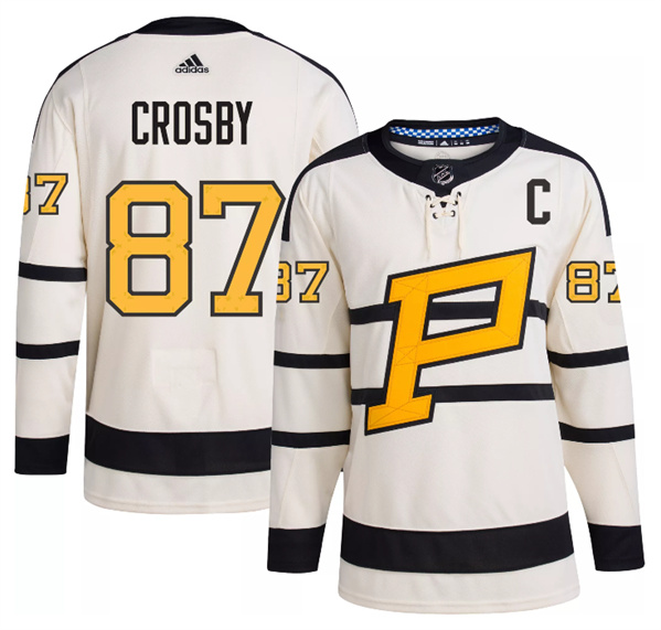 Pittsburgh Penguins #87 Sidney Crosby Cream 2023 Winter Classic Stitched Jersey