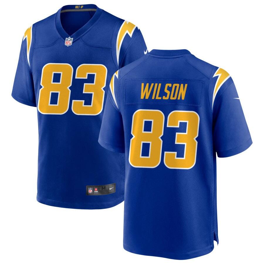 Los Angeles Chargers #83 Pokey Wilson Royal Stitched Game Jersey