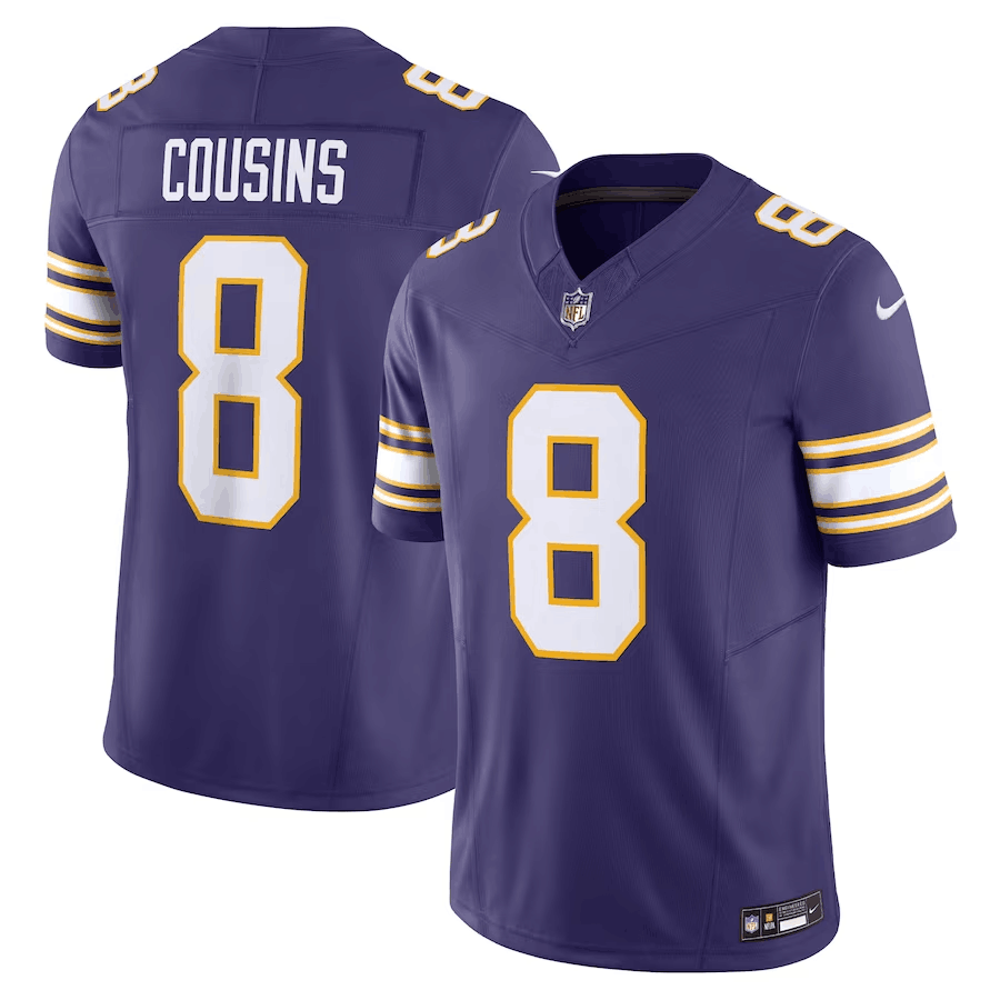 Minnesota Vikings #8 Kirk Cousins Purple 2023 F.U.S.E. Vapor Untouchable Stitched Jersey