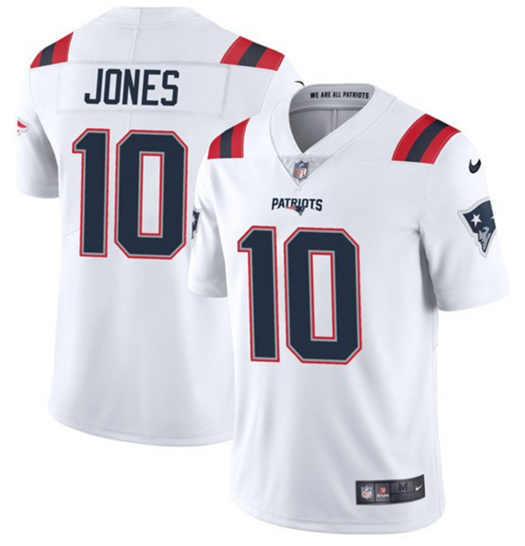 New England Patriots #10 Mac Jones 2021 White Vapor Untouchable Limited Stitched Jersey