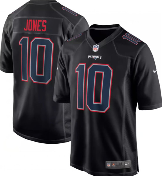 New England Patriots #10 Mac Jones Black Stitched Jersey