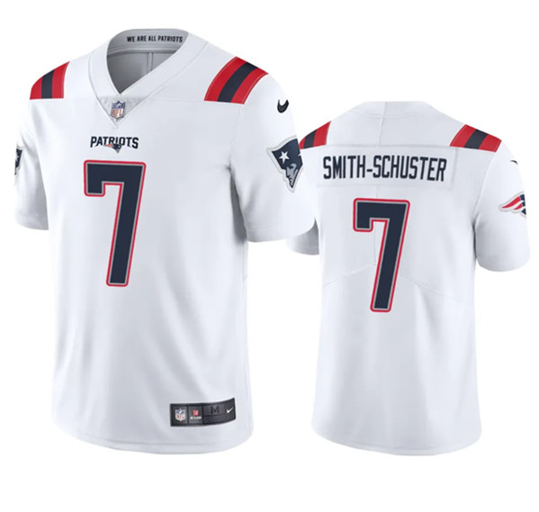 New England Patriots #7 JuJu Smith-Schuster White Vapor Untouchable Stitched Jersey